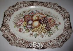 Johnson Brothers England Windsor Ware HARVEST Fruit Turkey PlatterLarge 20Exc