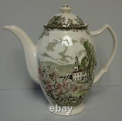 Johnson Brothers FRIENDLY VILLAGE Coffee Pot MADE IN ENGLAND VINTAGE