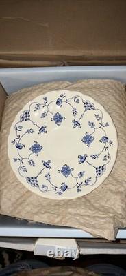 Johnson Brothers Finlandia Regency Blue White Ceramic Dinner Set England 1982