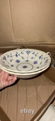 Johnson Brothers Finlandia Regency Blue White Ceramic Dinner Set England 1982