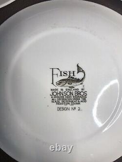 Johnson Brothers Fish Plates Set Of 3 Includes #1 #2 #3
