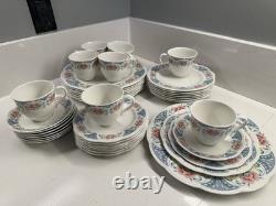 Johnson Brothers Floral Fine China 40pc Dinnerware Set England Staffordshire