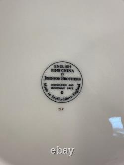 Johnson Brothers Floral Fine China 40pc Dinnerware Set England Staffordshire