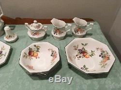 Johnson Brothers Fresh Fruit dinnerware set, china, octagonal