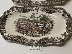 Johnson Brothers Friendly Villag 2 Platers 12.75x 7.25 New