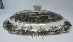 Johnson Brothers Friendly Village 13 Rectangular Soup Tureen & Lid England Vtg