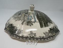 Johnson Brothers Friendly Village 13 Rectangular Soup Tureen & Lid England Vtg