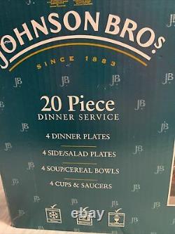 Johnson Brothers Friendly Village 20-Piece Dinnerware Set Made In England