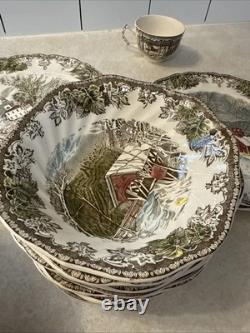 Johnson Brothers Friendly Village 50 Pc China Dinnerware Set Made in England