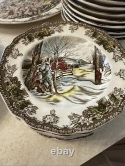 Johnson Brothers Friendly Village 50 Pc China Dinnerware Set Made in England