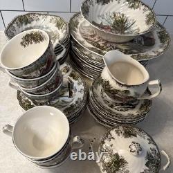 Johnson Brothers Friendly Village 50 Pc China Dinnerware Set Made in England