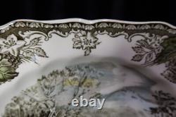 Johnson Brothers Friendly Village 8 Square Snack Plates & 8 Cups Covered Bridge