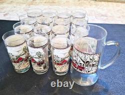 Johnson Brothers Friendly Village Iced Tea Pitcher And 15 Glasses