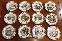 Johnson Brothers Friendly Village Rare Set of 12 Large Dinner Plates 10 5/8