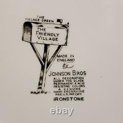 Johnson Brothers Friendly Village Rare Set of 12 Large Dinner Plates 10 5/8