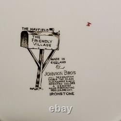 Johnson Brothers Friendly Village Rare Set of 12 Large Dinner Plates 10 5/8