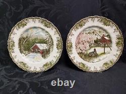 Johnson Brothers Friendly Village Rare Set of 12 Large Dinner Plates 10 5/8