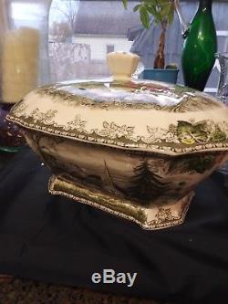 Johnson Brothers Friendly Village Rectangular Shape Soup Tureen / Lid/ No Ladle