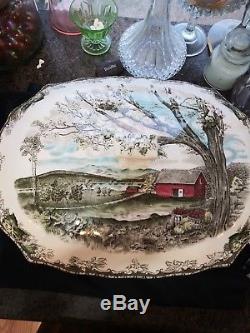 Johnson Brothers Friendly Village Rectangular Shape Soup Tureen / Lid/ No Ladle