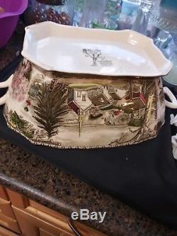 Johnson Brothers Friendly Village Rectangular Shape Soup Tureen / Lid/ No Ladle