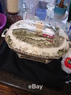 Johnson Brothers Friendly Village Rectangular Shape Soup Tureen / Lid/ No Ladle