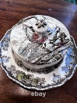 Johnson Brothers Friendly Village Round Butter dish RARE