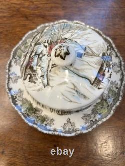 Johnson Brothers Friendly Village Round Butter dish RARE