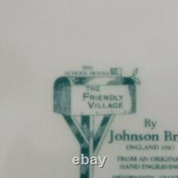Johnson Brothers Friendly Village Six Dinner Plates The School House