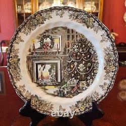 Johnson Brothers Friendly Village, The Christmas, 12 Chop Plate Rare and Retired