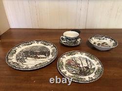 Johnson Brothers Friendly Village dinnerware set of 6 place settings EUC