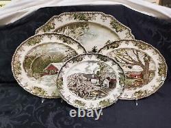 Johnson Brothers Friendly Village set of 4 Platters including the big 20 one