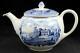 Johnson Brothers Historic America Blue Teapot With Lid Good Condition