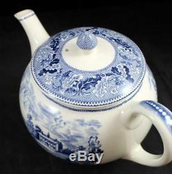 Johnson Brothers HISTORIC AMERICA BLUE Teapot with Lid GOOD CONDITION