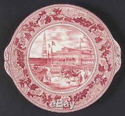 Johnson Brothers HISTORIC AMERICA PINK Handled Cake Plate 278349