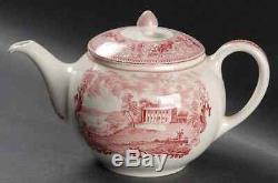 Johnson Brothers HISTORIC AMERICA PINK Tea Pot 278413