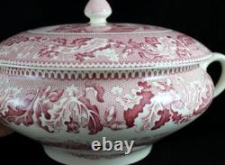 Johnson Brothers HISTORIC AMERICA PINK Tureen with Lid GREAT CONDITION