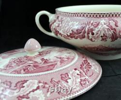 Johnson Brothers HISTORIC AMERICA PINK Tureen with Lid GREAT CONDITION