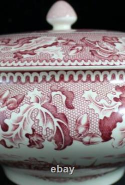 Johnson Brothers HISTORIC AMERICA PINK Tureen with Lid GREAT CONDITION
