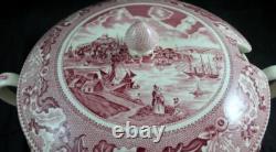 Johnson Brothers HISTORIC AMERICA PINK Tureen with Lid GREAT CONDITION