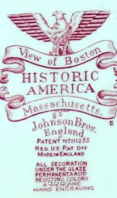 Johnson Brothers HISTORIC AMERICA PINK Tureen with Lid GREAT CONDITION