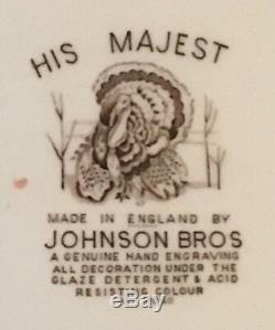 Johnson Brothers HIS MAJESTY Thanksgiving Turkey Platter GENUINE HAND ENGRAVING