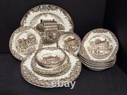 Johnson Brothers Heritage Hall 17 piece Dinnerware Lot (Plates & Bowls) England