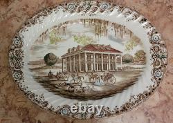 Johnson Brothers Heritage Hall Brown Multicolor Dinnerware Plates + (13 pieces)