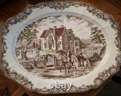 Johnson Brothers Heritage Hall Brown Multicolored 20 Serving Platter