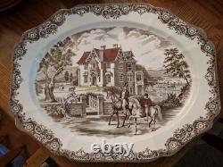 Johnson Brothers Heritage Hall Brown Multicolored 20 Serving Platter