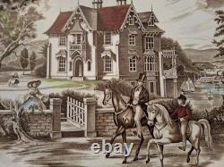 Johnson Brothers Heritage Hall Brown Multicolored 20 Serving Platter