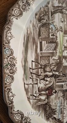 Johnson Brothers Heritage Hall Brown Multicolored 20 Serving Platter