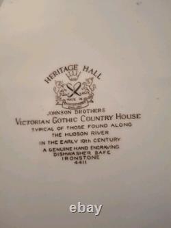 Johnson Brothers Heritage Hall Brown Multicolored 20 Serving Platter