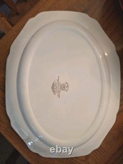 Johnson Brothers Heritage Hall Brown Multicolored 20 Serving Platter