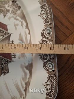 Johnson Brothers Heritage Hall Brown Multicolored 20 Serving Platter